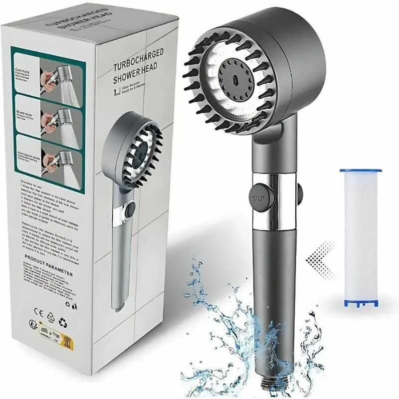 HydroLux Cabezal de ducha Alta Presión y Filtro de Agua - [PROMOCIÓN DISPONIBLE SOLO HOY]